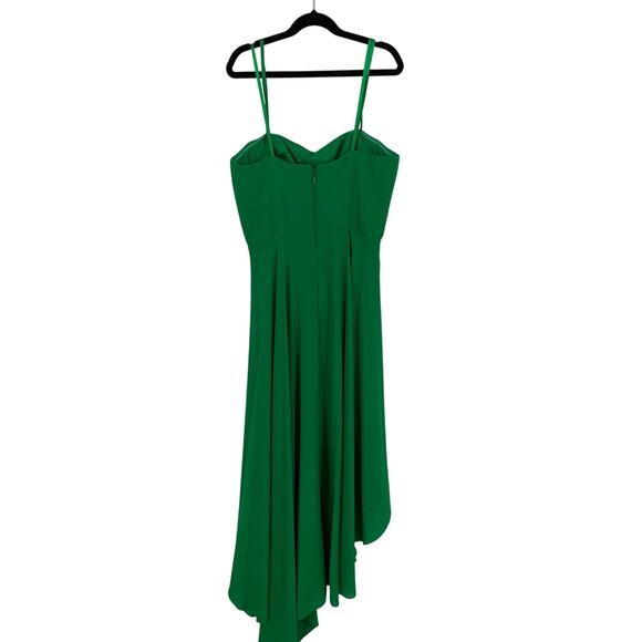 BCBGMaxazria Runway Serafina Dress Womens Sz 4 Malachite Green Hi Low Strapless - Picture 5 of 8
